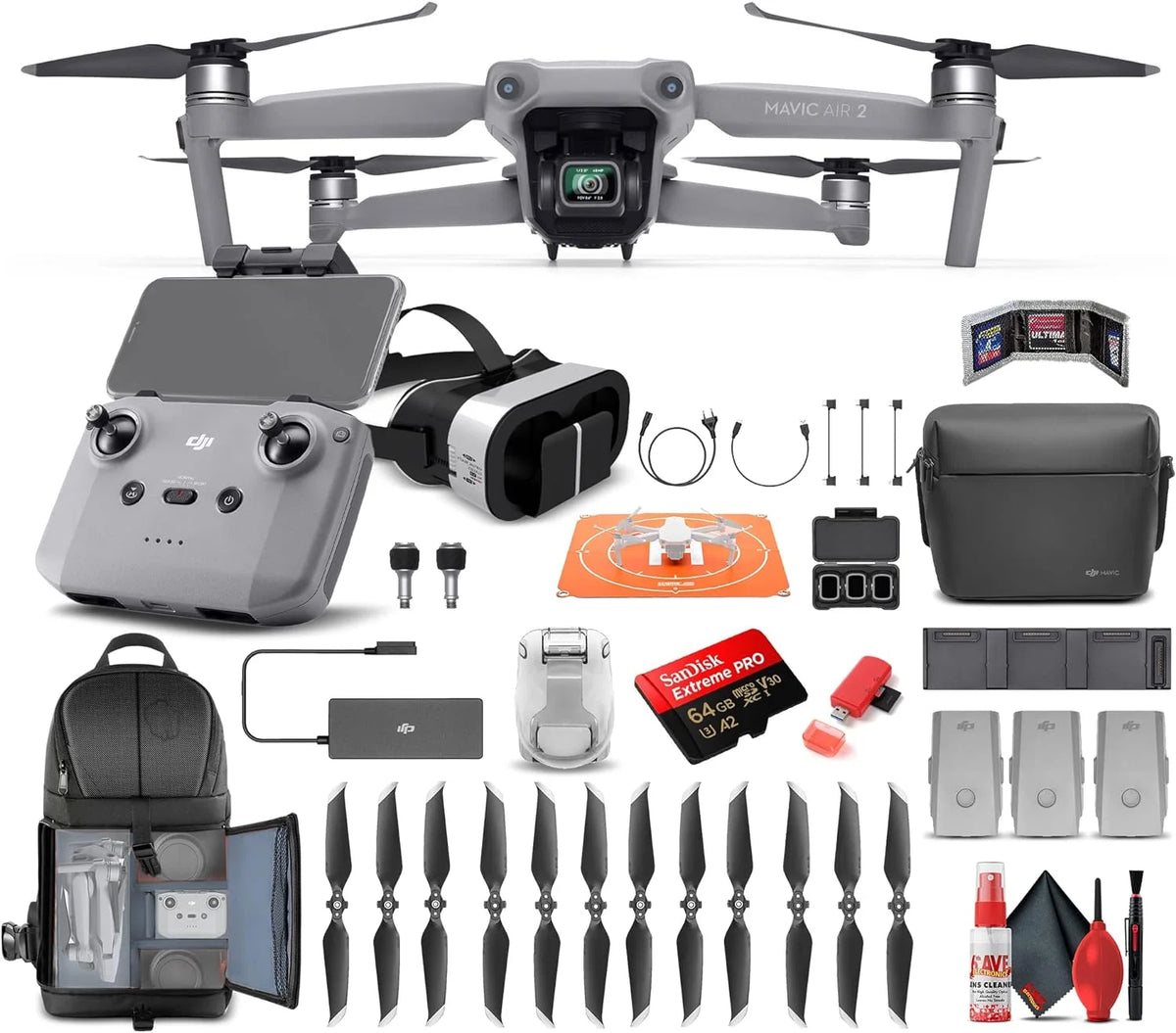 Mavic Air 2 Fly More Combo with Backpack and Goggles U340