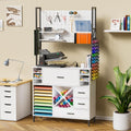 Craft Organizers and Storage Cabinet with Power Outlet, Pegboard, Vinyl Holders H52353