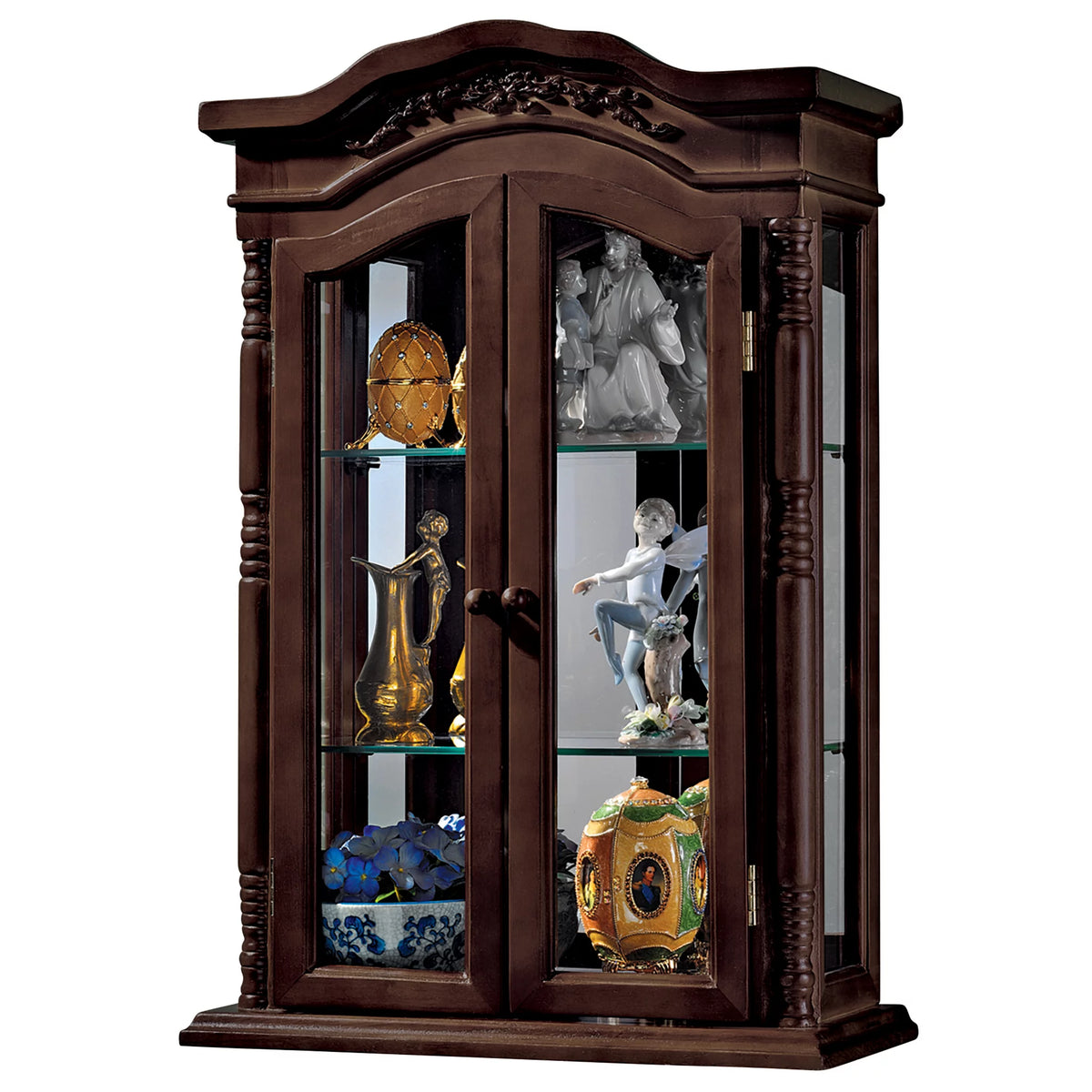 Hardwood Wall Curio Cabinet F321