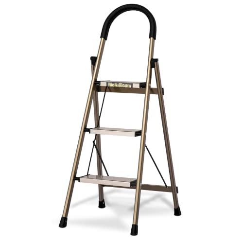 Aluminum 3-Step Folding Step Stool with Padded Grip Y55911