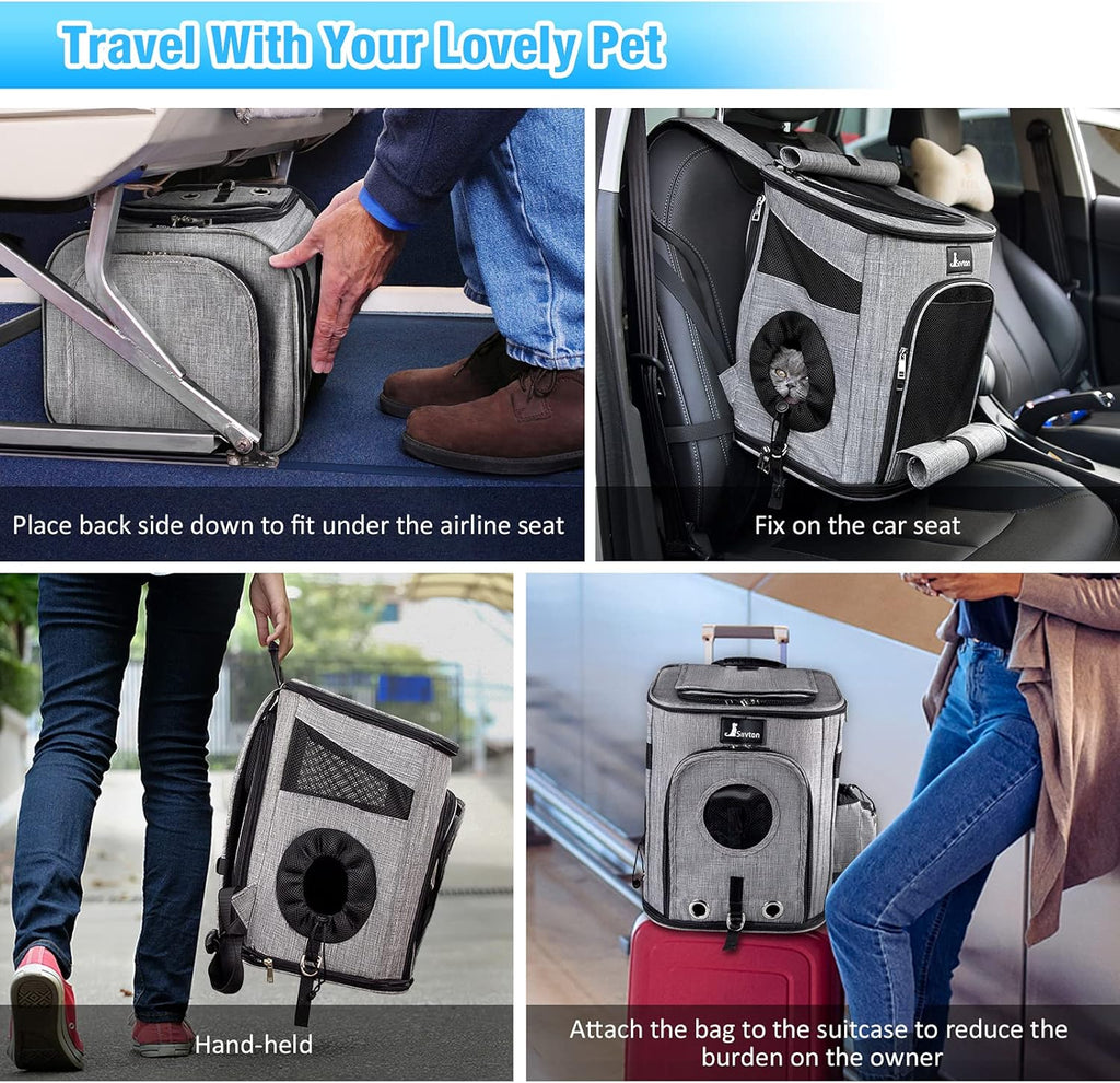 Expandable Pet Carrier Backpack with Breathable Mesh D60090
