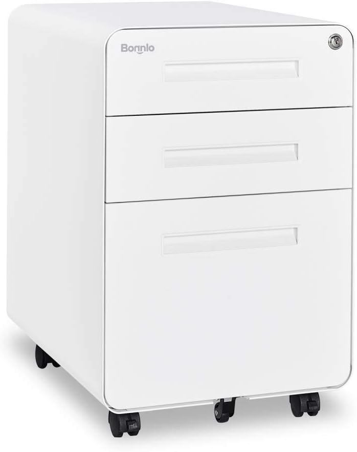 3 Drawer Rolling File Cabinet with Lock K970959