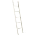 White Distressed Wood Blanket Ladder E2020