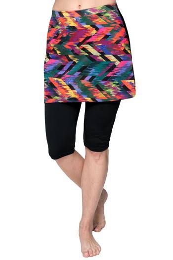 Black 2XL Skirted Capris Y940071
