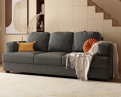 Offwhite 3 Seater Bouclé Sofa Q75143