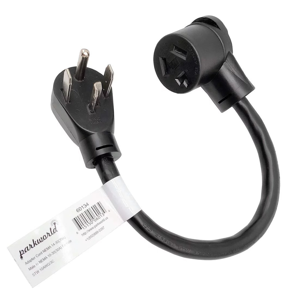 Dryer Adapter Cord NEMA 14-30P to 10-30R, 30A, 250V, 1.5FT W785
