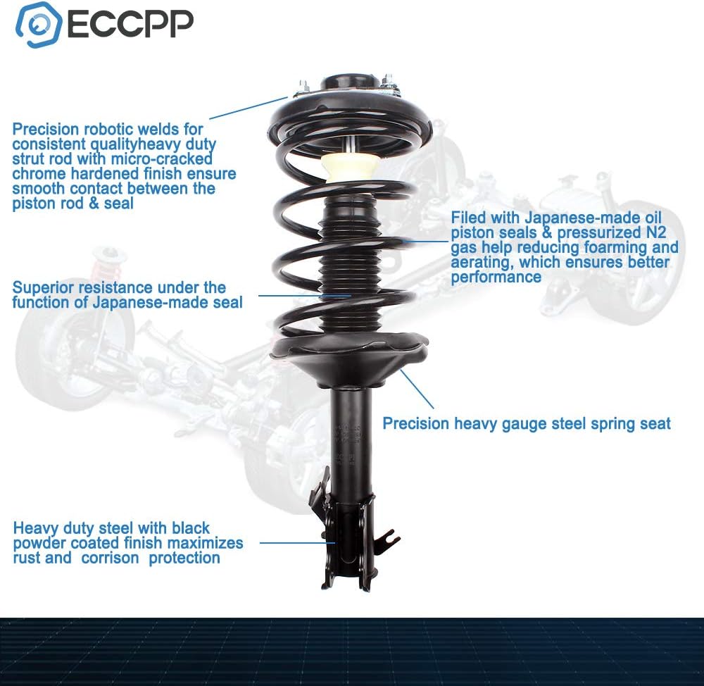 Complete Struts Spring Assembly Front Shock Absorber Set of 2 R393389