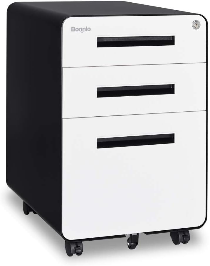 3 Drawer Rolling File Cabinet with Lock K970959