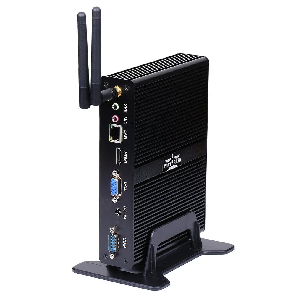 Black Fanless Mini PC with 8G RAM 512G SSD M940