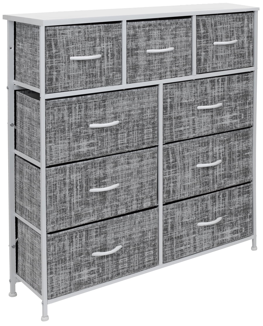 9 Drawer Fabric Dresser with Steel Frame R376797