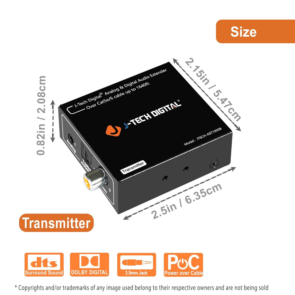 Analog & Digital Audio Extender Converter Over Single Cat5e/6 up to 1640 FT Q81649