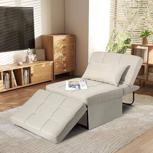 Gray Folding Sofa Bed Ottoman Y273260