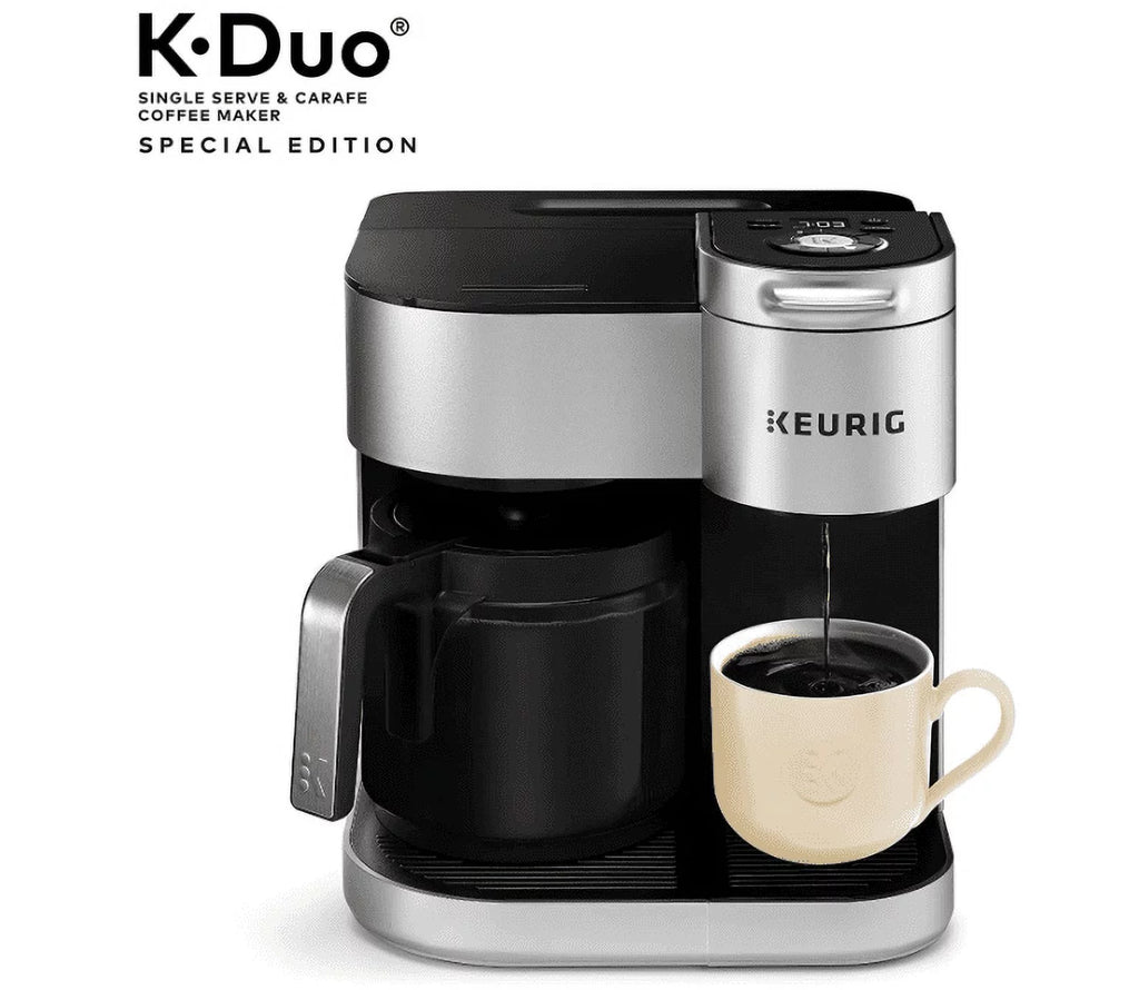 Silver Single Serve and 12-Cup Drip Coffee Maker B64181