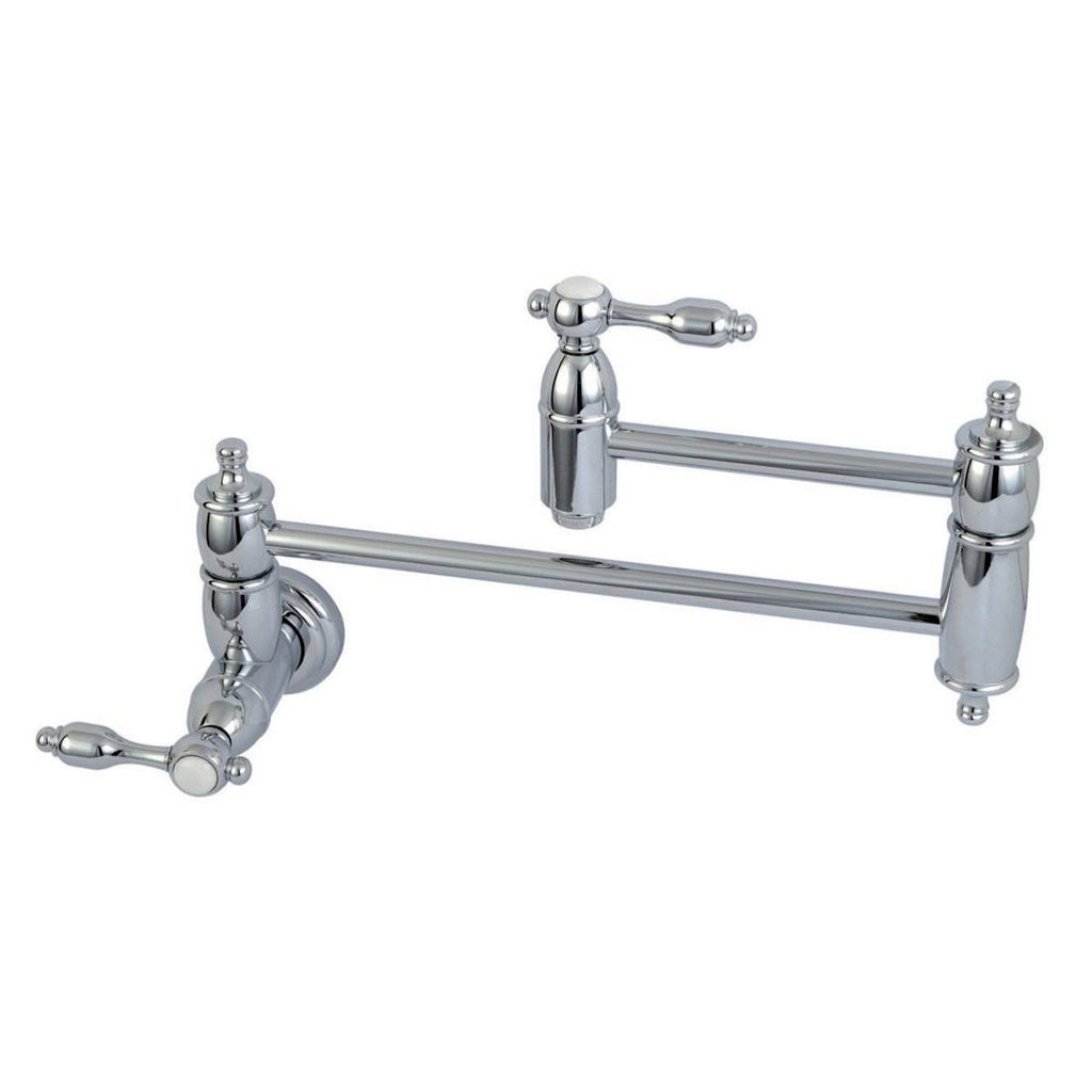 Matte Black Wall Mount Pot Filler Kitchen Faucet P7991