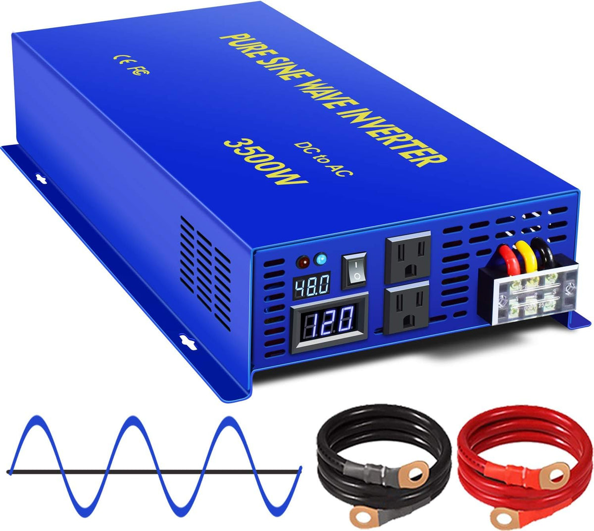 4000 Watt 48V to 110V 120V Pure Sine Wave Power Inverter K2170