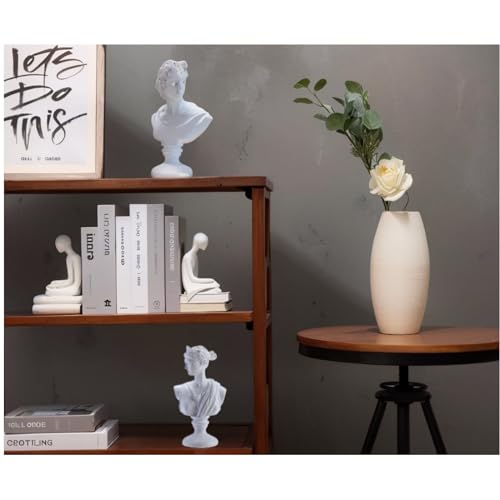 White Greek Head Bust Statue I91737