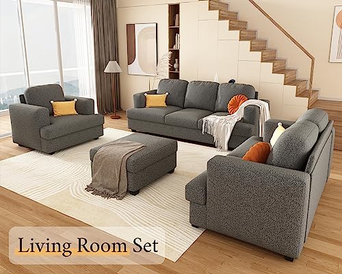 Offwhite 3 Seater Bouclé Sofa Q75143