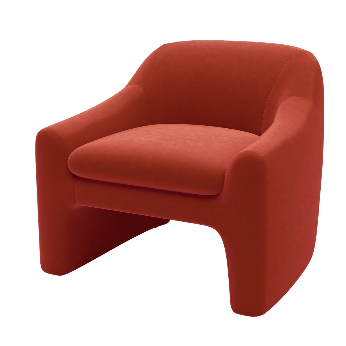 Rustic Red Velvet Accent Chair J54999