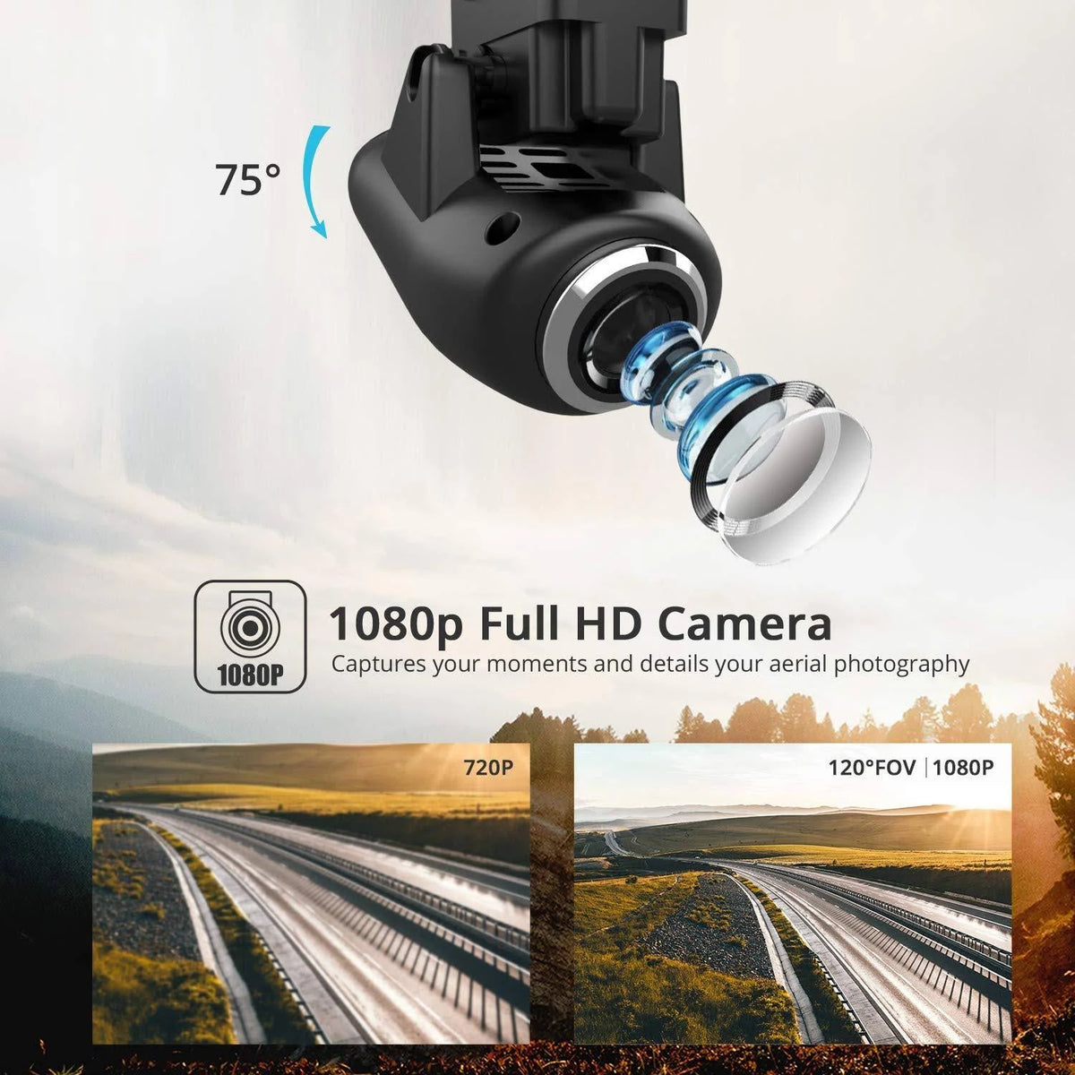 2K 1080p FPV Drone with Camera GPS RC Quadcopter U933