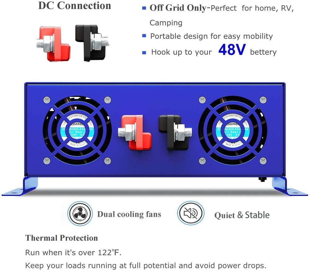 4000 Watt 48V to 110V 120V Pure Sine Wave Power Inverter K2170