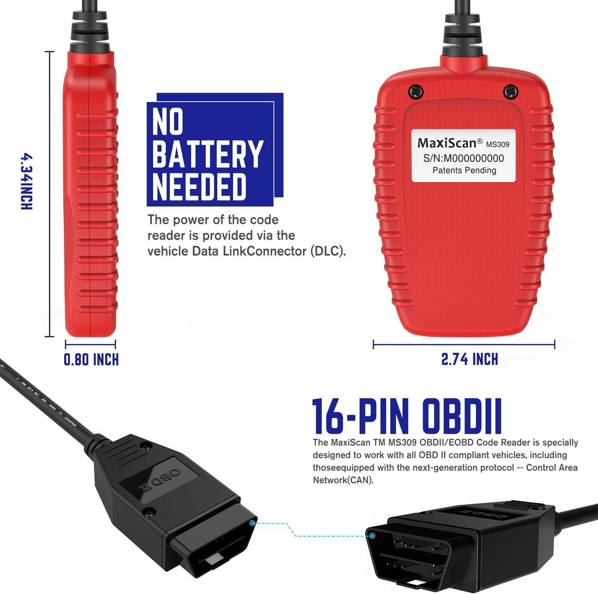 OBD2 Scanner Universal Car Engine Fault Code Reader Y6889