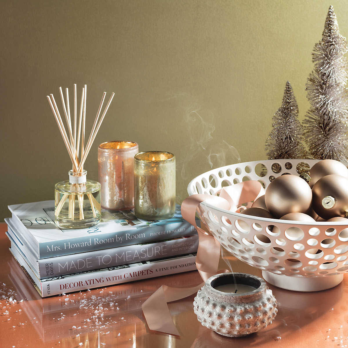 Mercury Glass Candle L846