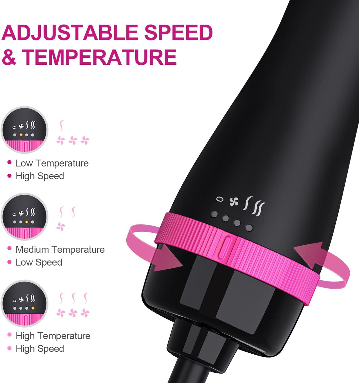 4 in 1 Hot Negative Ion Anti-Frizz Blowout Hair Dryer Brush A204534