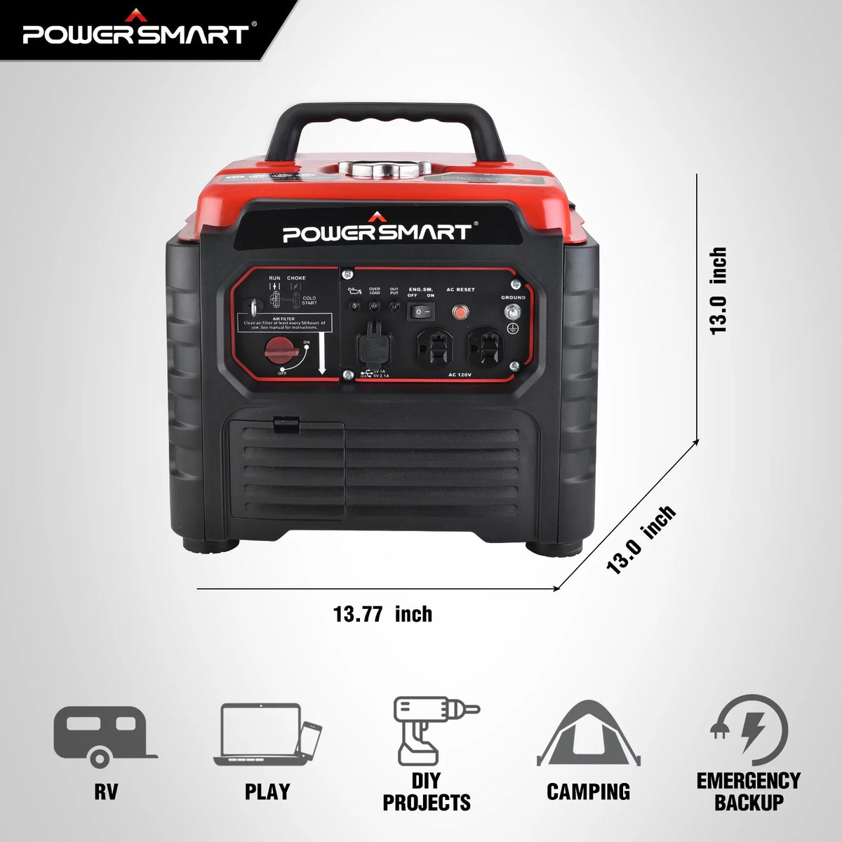 1500 Watt Portable Gas Power Inverter Generator Z8658