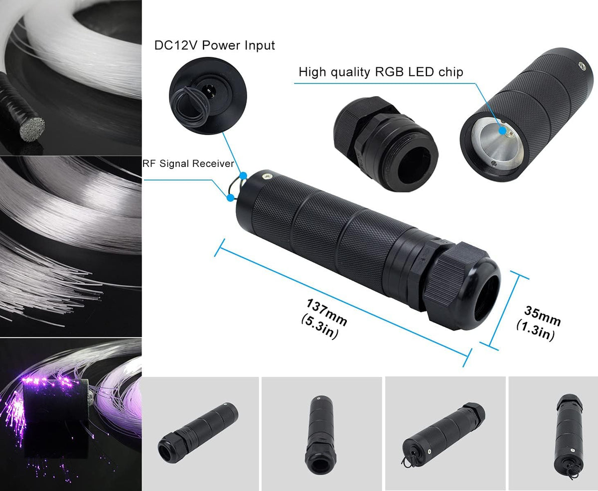 6W Bluetooth RGBW Fiber Optic Star Ceiling Kit with Remote V313