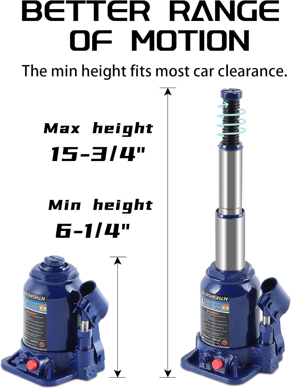 4 Ton Hydraulic Bottle Jack with Carrying Case P486617