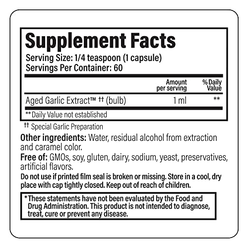 Aged Garlic Extract Liquid, 4 Ounces G90884
