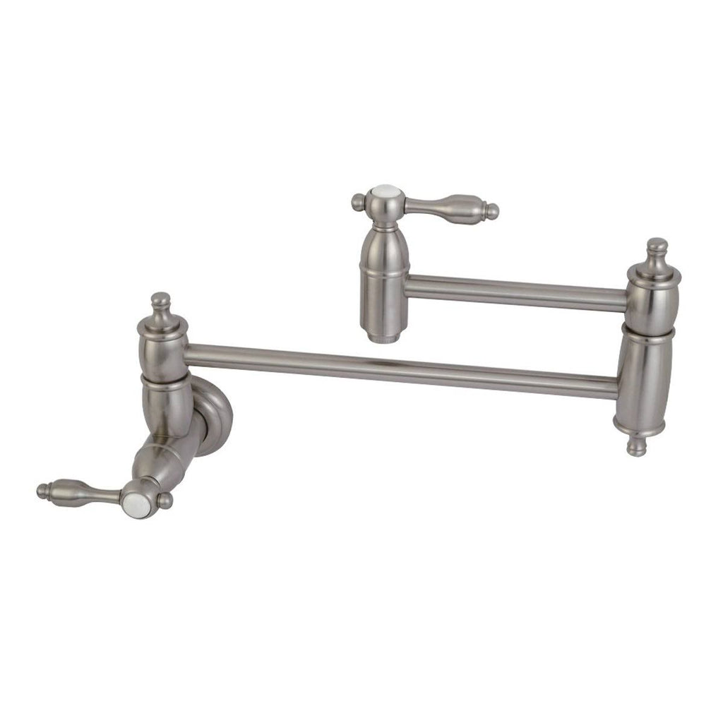 Matte Black Wall Mount Pot Filler Kitchen Faucet P7991