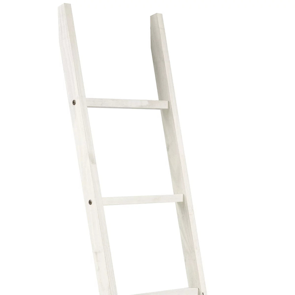 White Distressed Wood Blanket Ladder E2020
