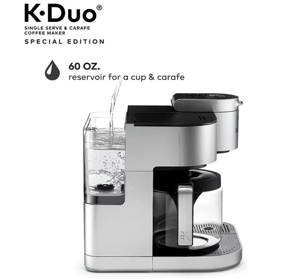 Silver Single Serve and 12-Cup Drip Coffee Maker B64181