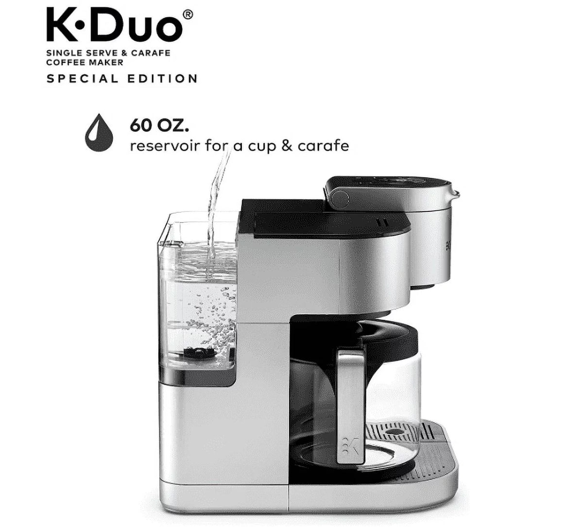 Silver Single Serve and 12-Cup Drip Coffee Maker B64181