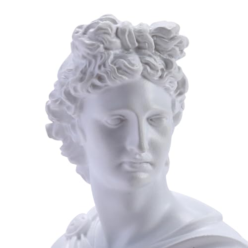White Greek Head Bust Statue I91737