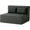 Dark Green Full Size Linen Folding Sofa Bed S599375