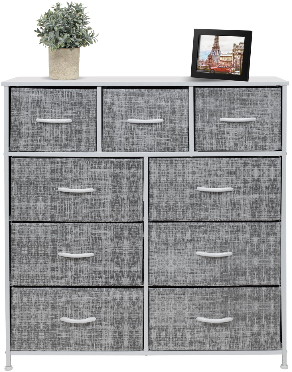 9 Drawer Fabric Dresser with Steel Frame R376797