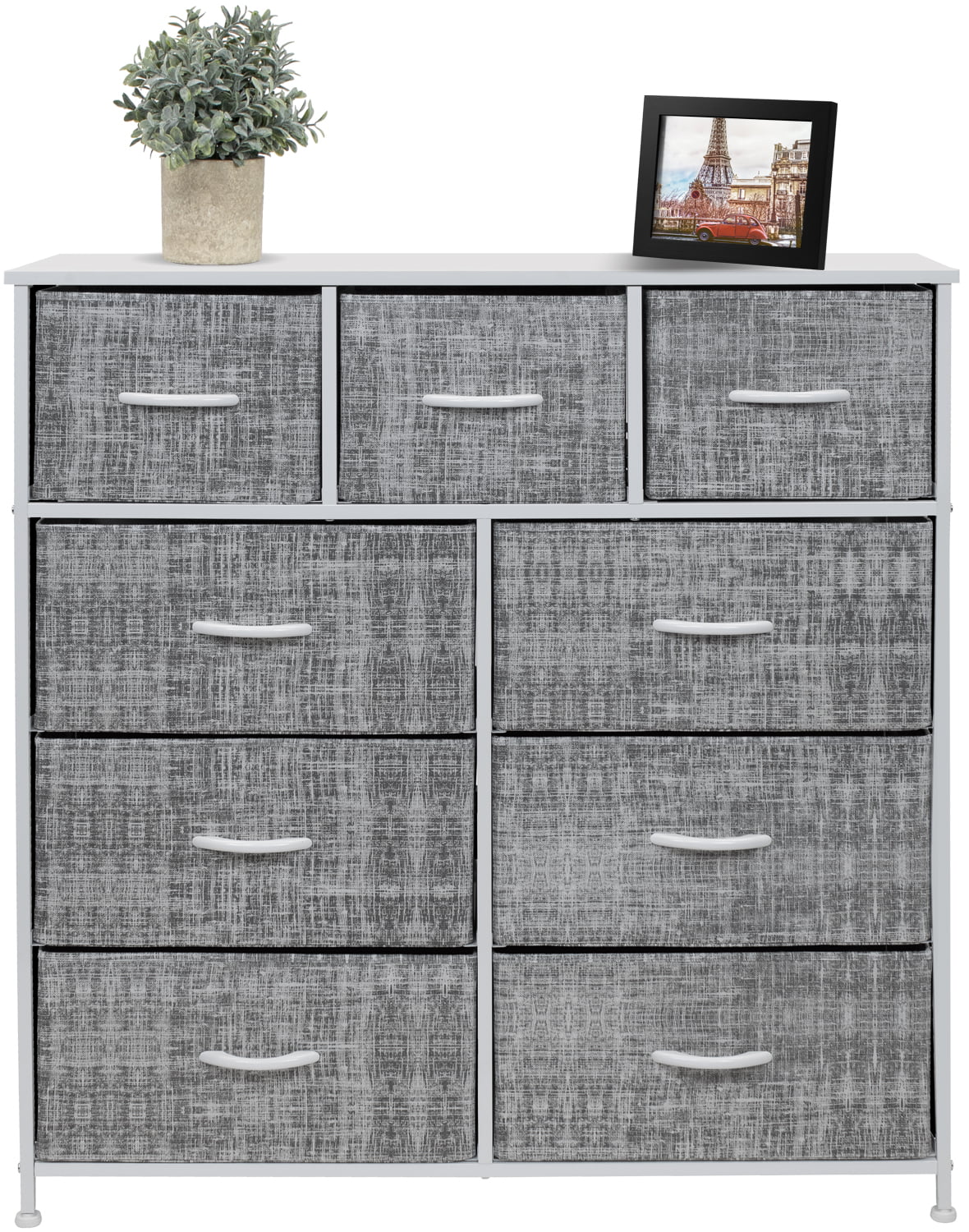 9 Drawer Fabric Dresser with Steel Frame R376797