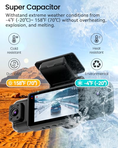 4 Channel Dash Cam 360° View 1080P with 128GB SD Card D645