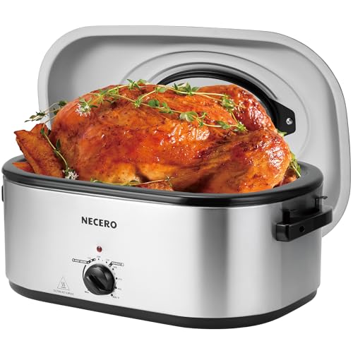 22Qt Electric Roaster Oven with Glass Lid and Removable Pan L121