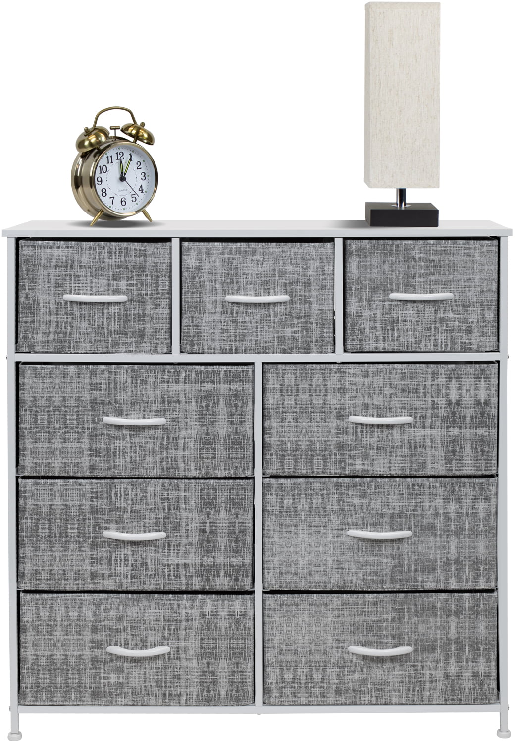 9 Drawer Fabric Dresser with Steel Frame R376797