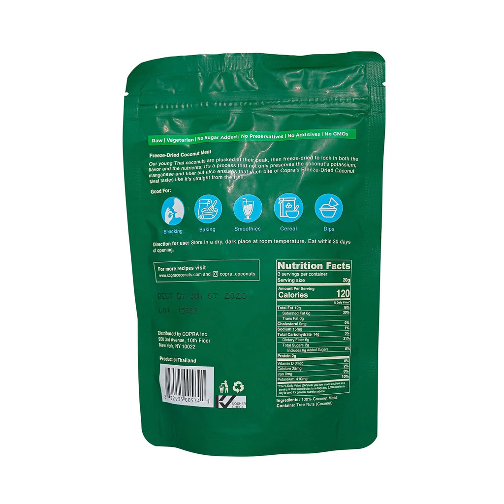 Young Thai Coconut Freeze-Dried Meat, Case of 10 A84035