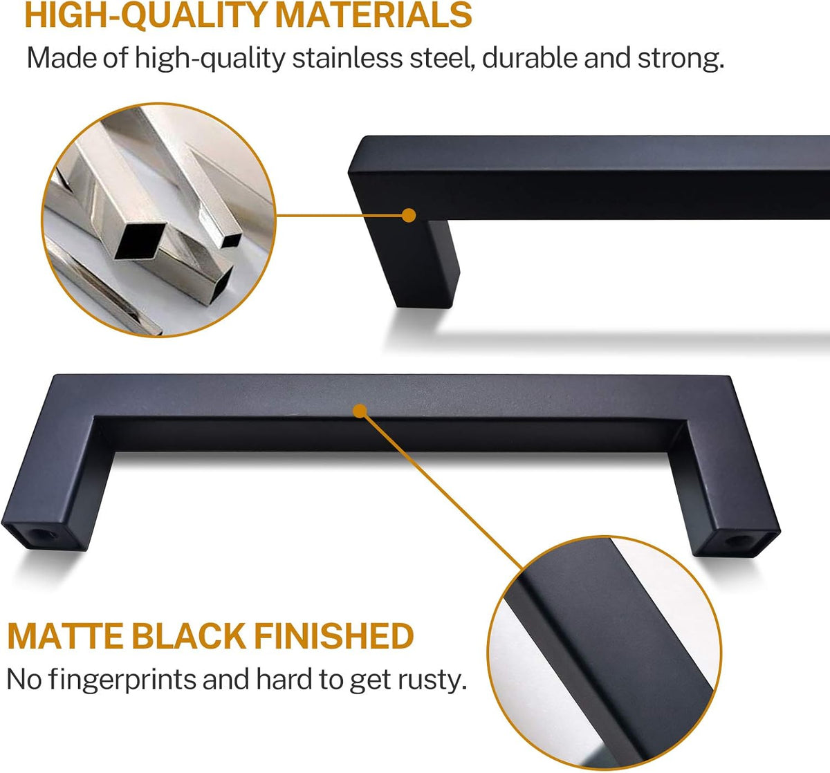 25 Pack 3-3/4 Inch Matte Black Cabinet Pulls V9074