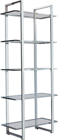 Chrome Glass Shelf Bookcase I363974