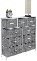 9 Drawer Fabric Dresser with Steel Frame R376797
