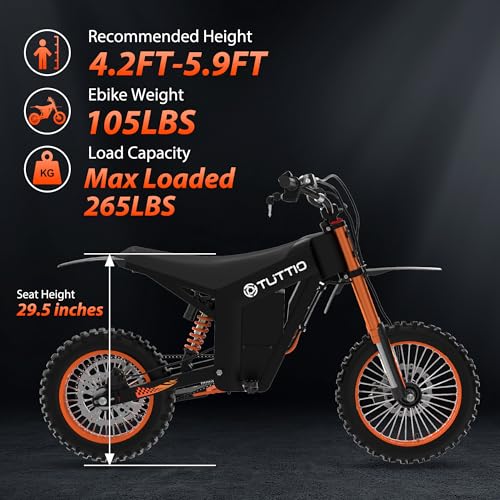 14"/12" Fat Tire 2000W Electric Dirt Bike with 48V 21AH Battery D47651