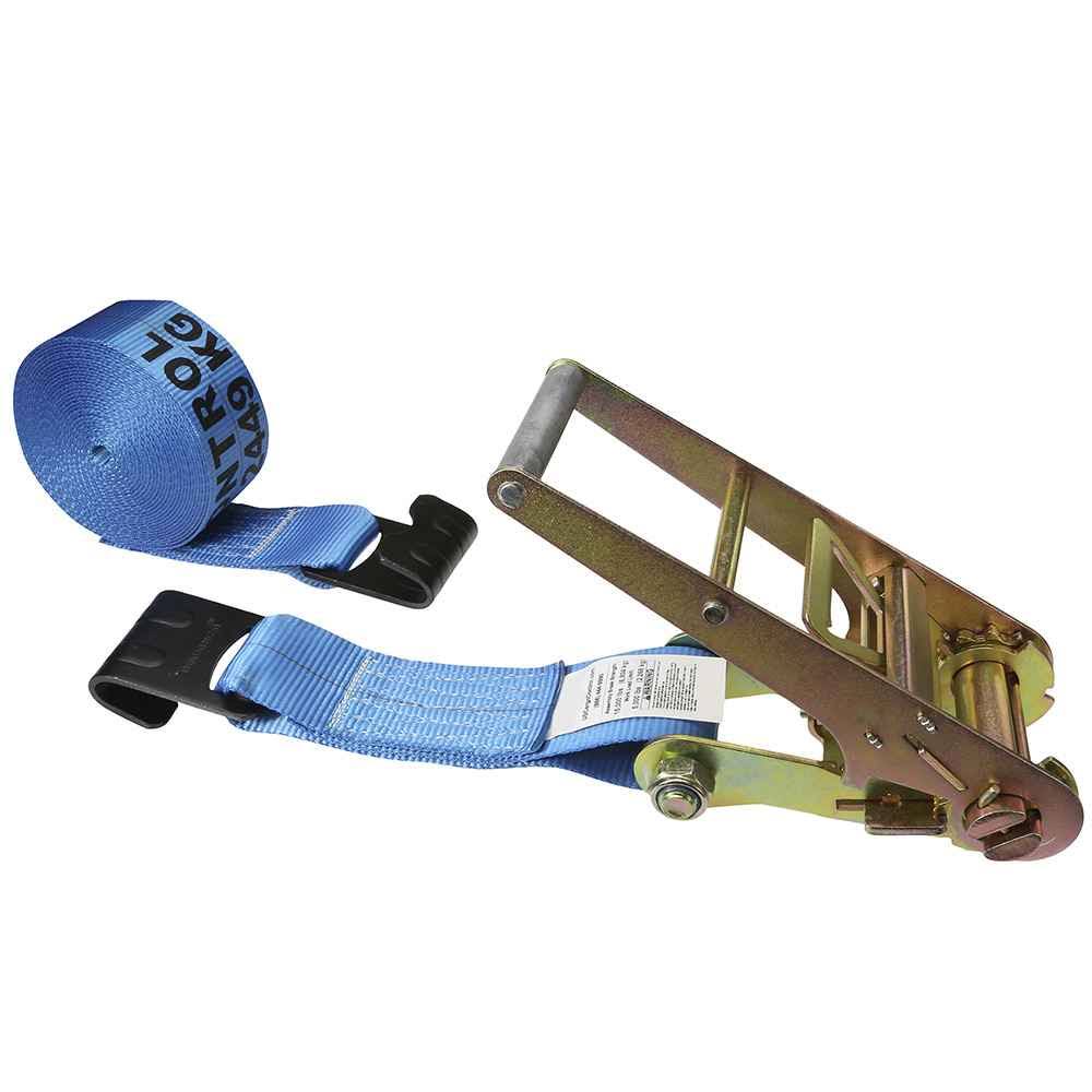Blue Ratchet Strap with Flat Hooks G2564