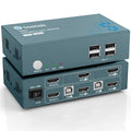 KVM Switch Dual Monitor HDMI 2 Port, 4K @ 60Hz, 4 USB 2.0 Hub F373779