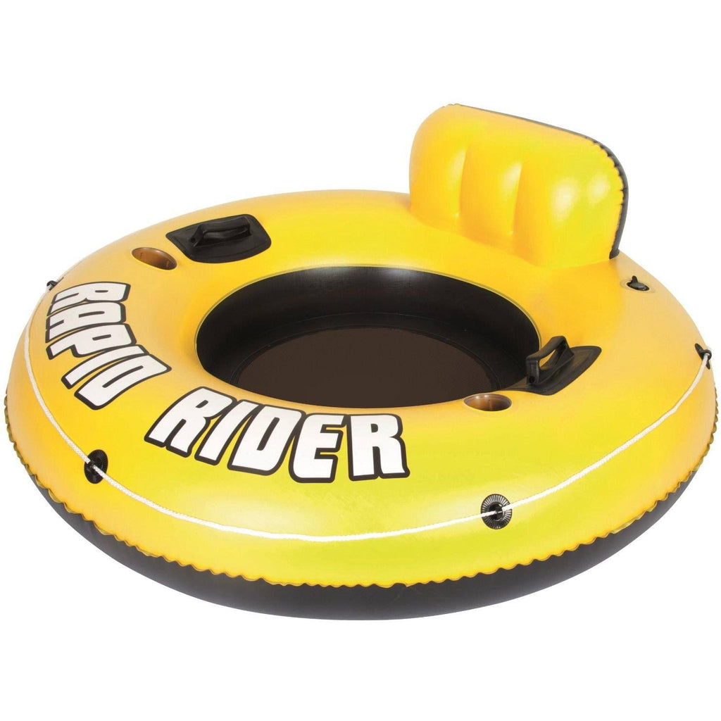 12 Pack Inflatable Raft Tube with Handles and Cup Holders D64772